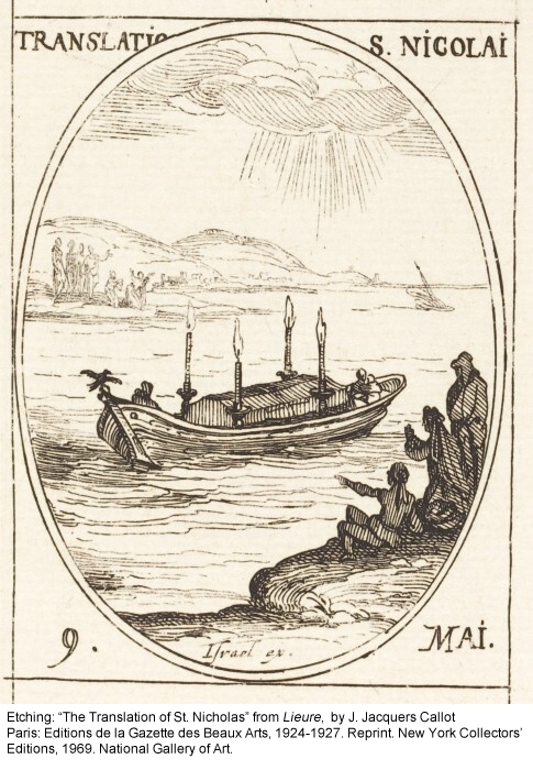 Η μεταφορά των Ι. Λειψάνωντου Αγίου Νικολάου, έργο του Jacques Callot, Εθνικό Μουσείο Τέχνης, Νέα Υόρκη